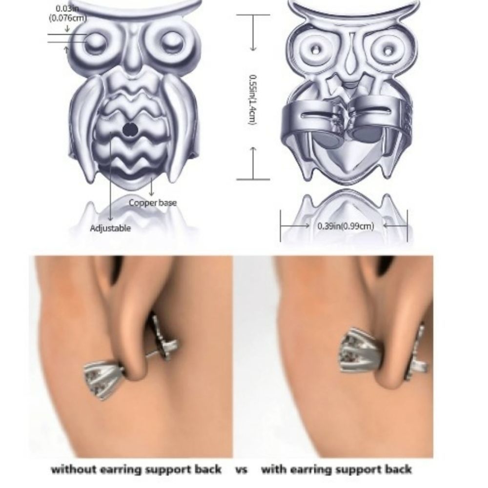 Earring lift backs 3 pairs hypoallergenic